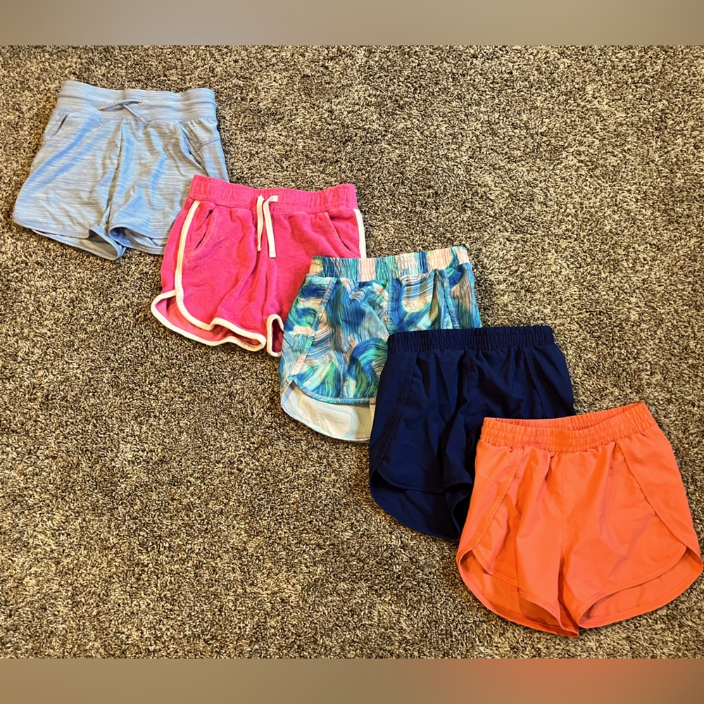 Kids Girls shorts- set of 5, Size 7/8, Medium